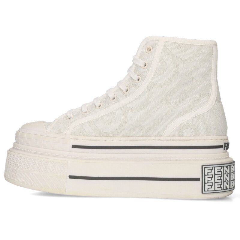 Fendi X Marc Jacobs MARC Jacobs 8e8425 FF Logo Canvas Thick Soled Sneakers Men