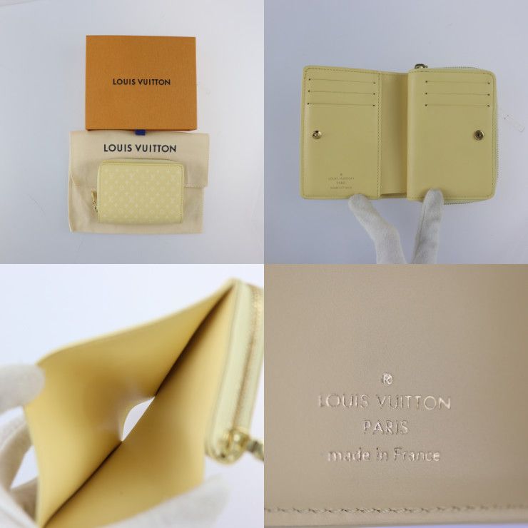 Louis Vuitton Portefeuille Roux Bifold Wallet M82288 Calf Leather Jeanne Gold
