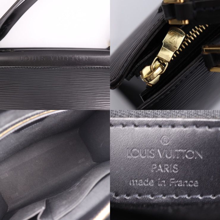 Louis Vuitton Figari MM Handbag M52002 Leather Black Gold Hardware Epi Viton