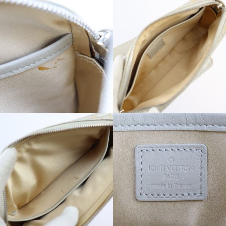 Louis Vuitton Mckenna Handbag M92362 Canvas Leather Silver Gold Hardware
