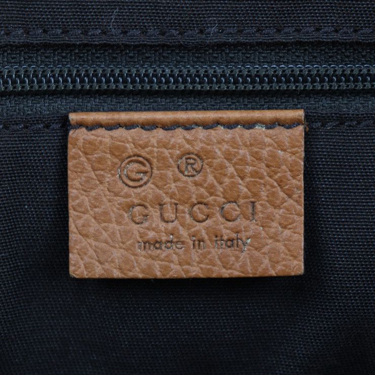 Gucci Tote Bag 354665 Leather Brownish Gold Hardware Bamboo Shoulder Bag Tassel