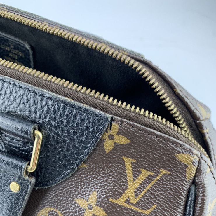 Louis Vuitton Retiro Handbag M50058 PVC Leather Brown Black Gold Hardware