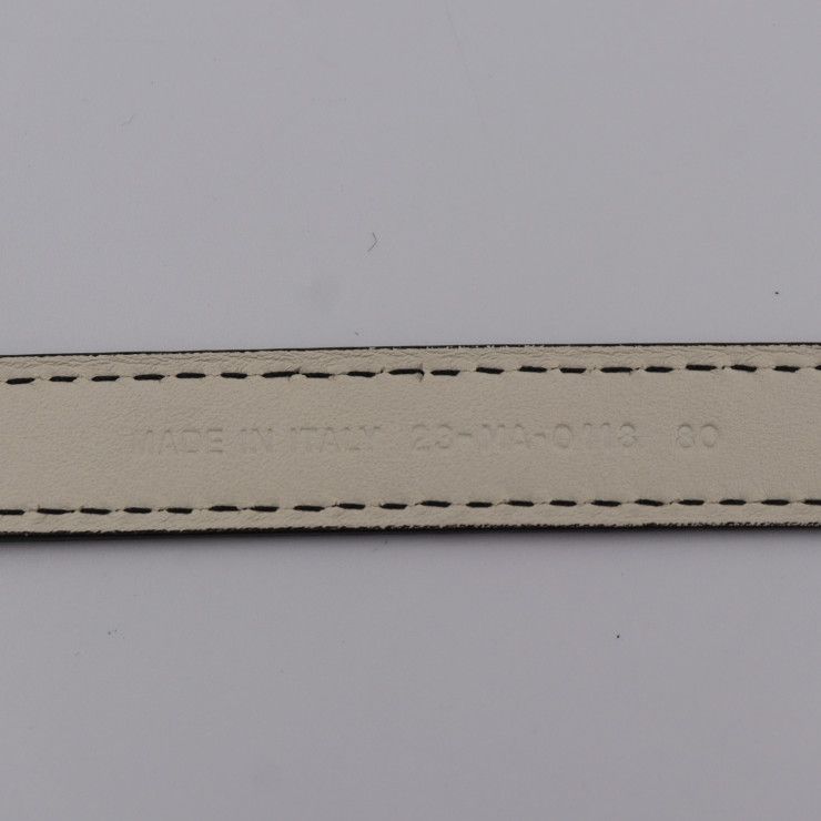 Christian DIOR D-fence Defence Belt Leather Ivory-toned Gold Hardware Logo