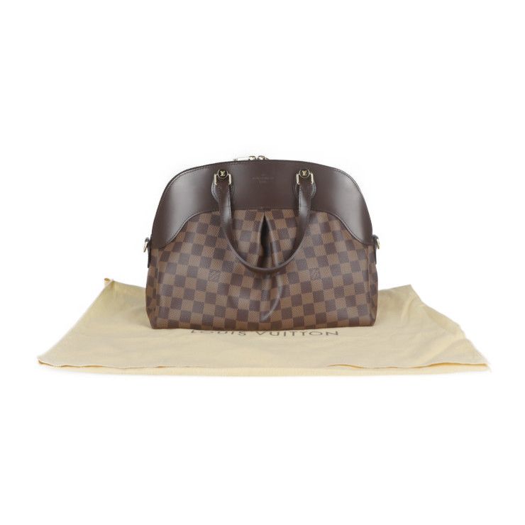 Louis Vuitton Salvi Handbag N41399 PVC Leather Ebne Brown Damier Canvas Viton