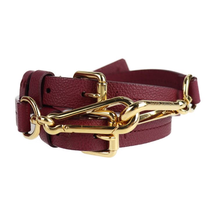 Louis Vuitton Speedy 25 Bandouliere Handbag M40764 Leather Aurore Purple Gold