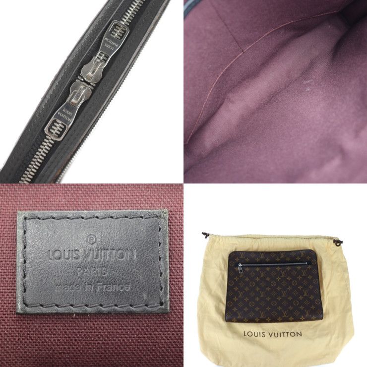 Louis Vuitton Portfolio Second Bag M40301 PVC Leather Brown Black Silver