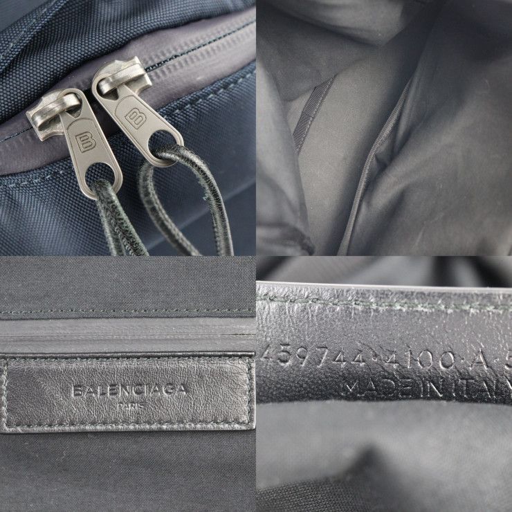 Balenciaga Xplorer Explorer Backpack Daypack 459744 Nylon Canvas Navy Logo