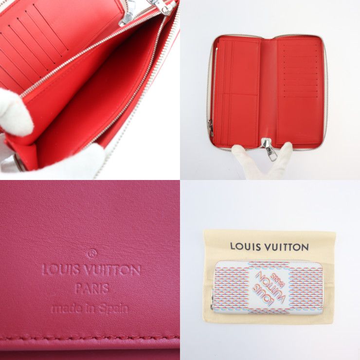 Louis Vuitton Zippy Wallet Vertical Long Wallet M81403 Leather Bronze White