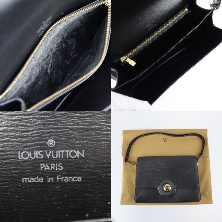 Louis Vuitton Free Run Shoulder Bag M52402 Leather Black Gold Hardware Epi