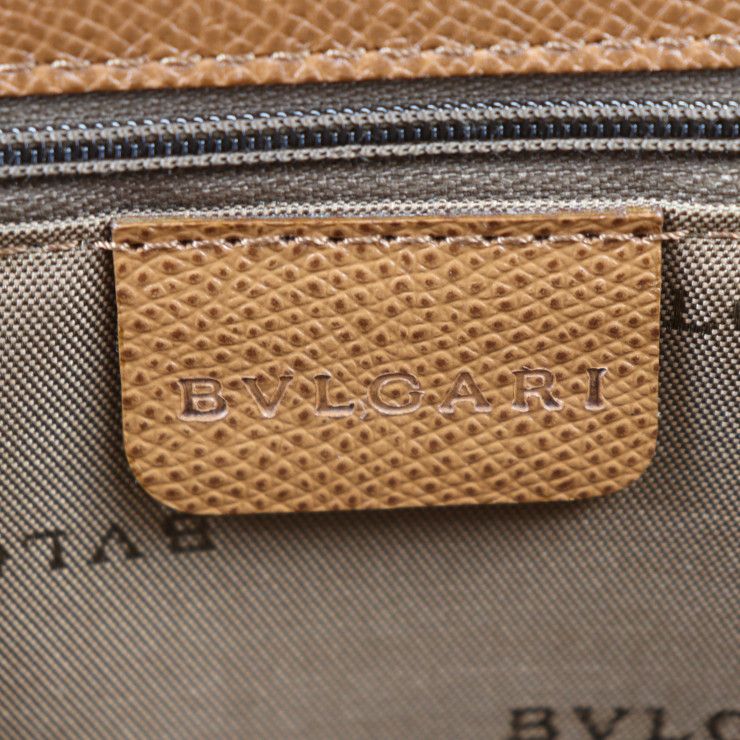 Bvlgari Bulgari Shoulder Bag - Leather Brown Gold Hardware Bulgari Pochette