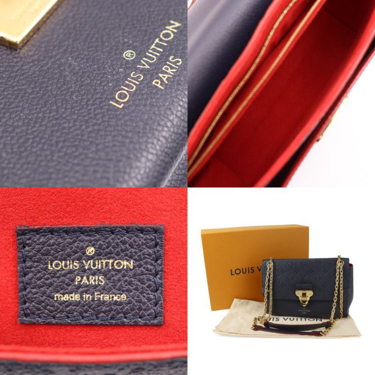 Louis Vuitton Vavin PM Shoulder Bag M52271 Leather Marine Rouge Gold Hardware