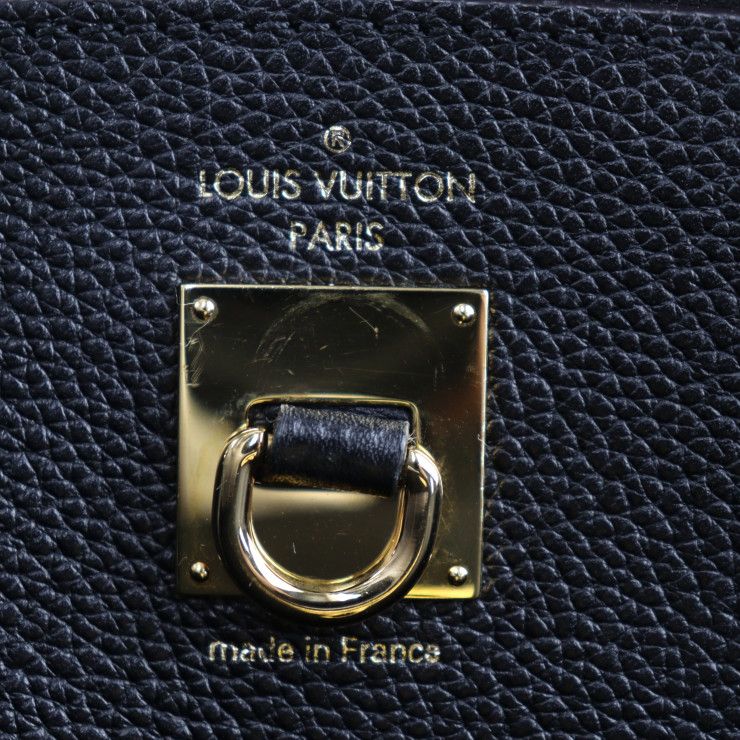 Louis Vuitton City Steamer MM Handbag M53015 Leather Black Gold Hardware 2WAY