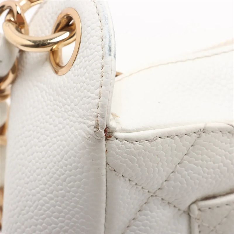 Chanel With Serial Seal Matelasse Caviar Skin Leather Chain Shoulder Bag