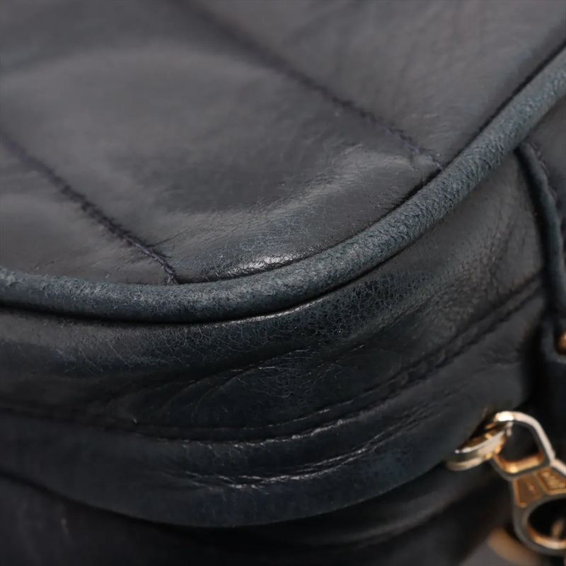 Chanel Coco Mark Lambskin Leather Chain Shoulder Bag Crossbody Women's MMM