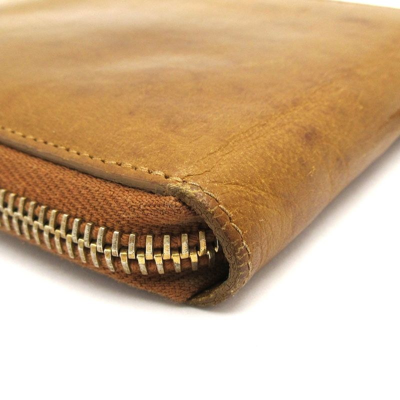 Bottega Veneta Bifold Wallet - Mustard Round Zipper Leather