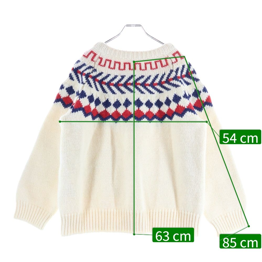 Celine 21aw Oversize D Shetland Wool Crew Neck Pullover Long Sleeve Knit Sweater