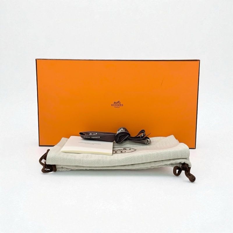 Hermes Elda Sandals Shoes Leather Brown Wedge Sole Espadrilles Strap