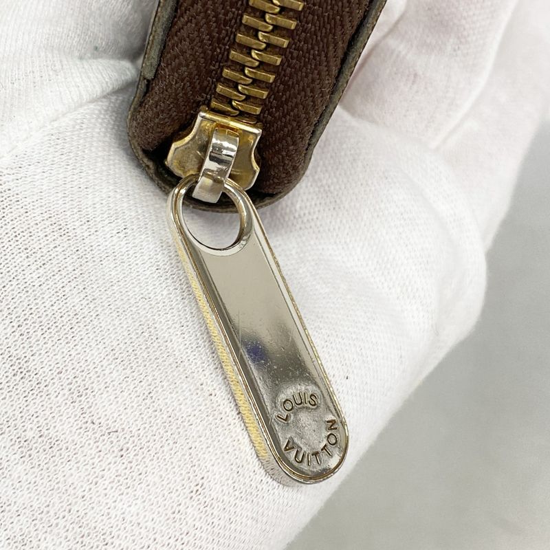 Louis Vuitton Long Wallet Damier Zippy Wallet N60015 Ebène Men Women Unisex