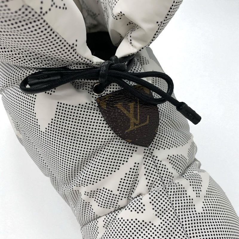 Louis Vuitton Pillow Line Monogram Boots Short Shoes Nylon White Black