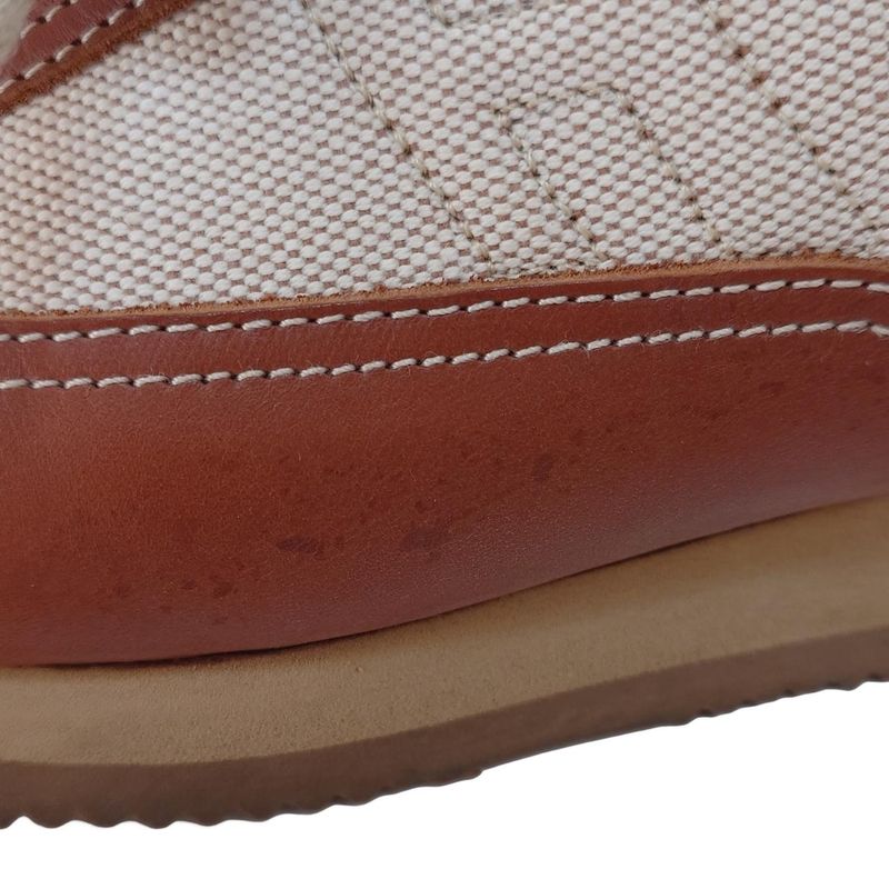 Hermes Sneakers 36 Women's Quick Brown And Beige Leather