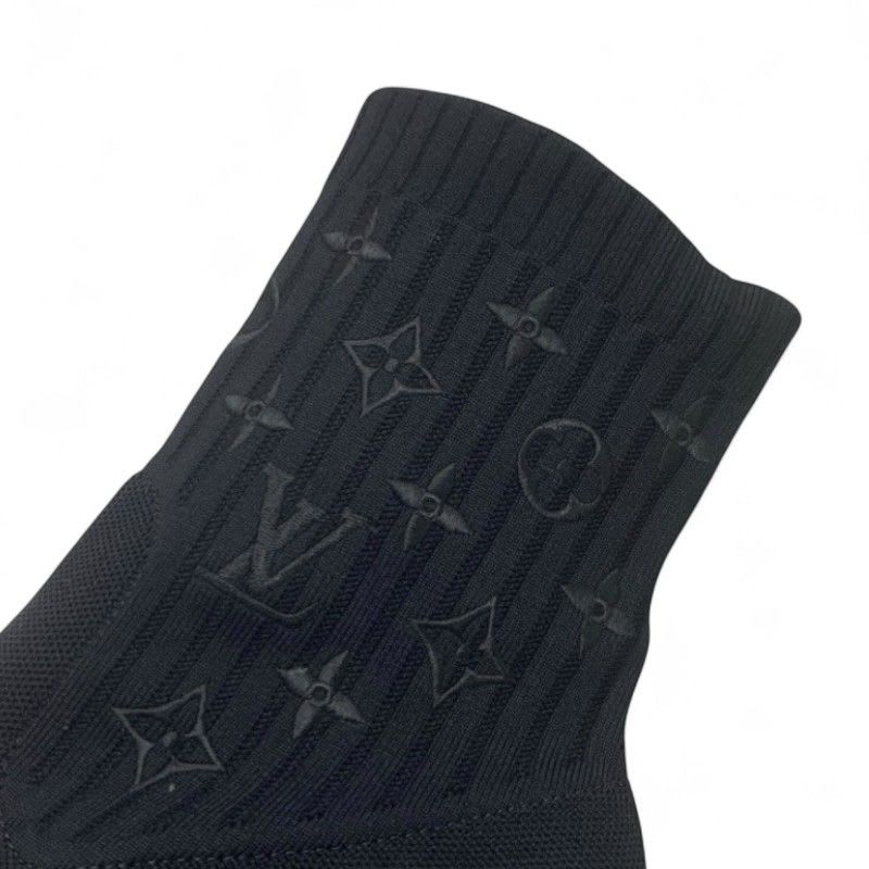 Louis Vuitton Silhouette Line Monogram Boots Short Shoes Fabric Leather