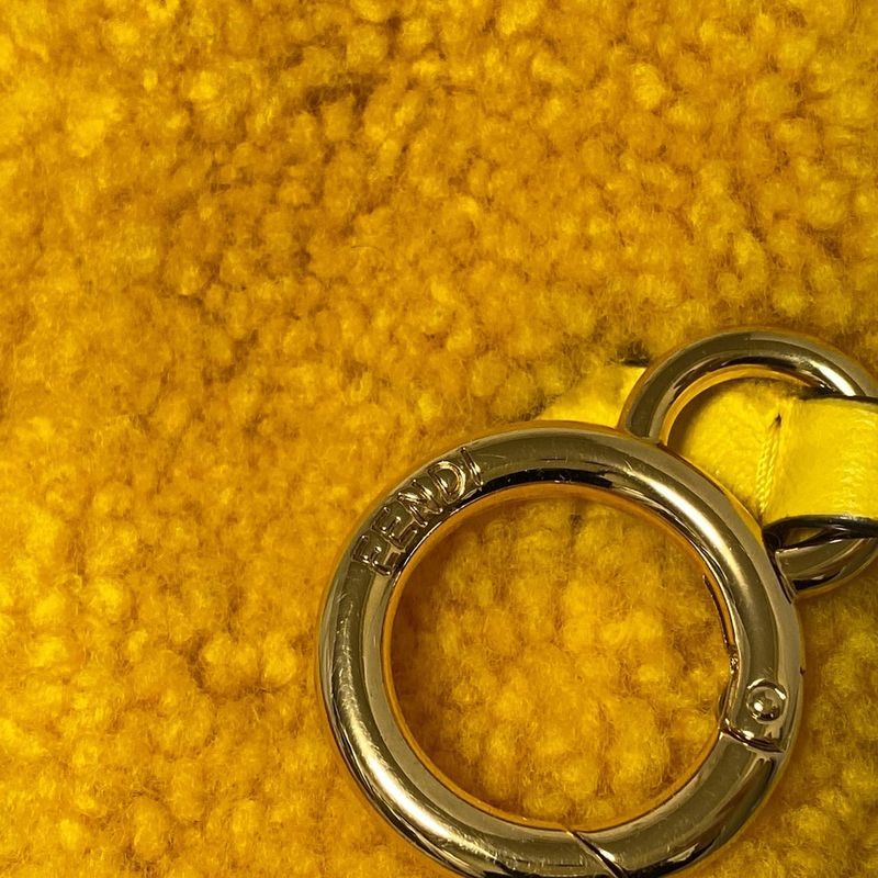 Fendi Key Holder (charm ) Nano Baguette Charm Yellow Fur