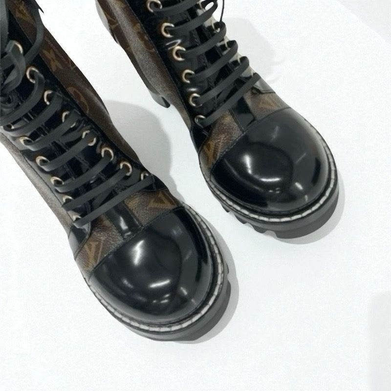 Louis Vuitton Star Trail Line Monogram Boots Short Shoes Leather Patent