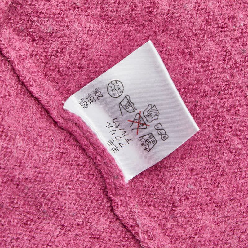 Celine Knit Dress Short Sleeves Size 120 Pink Wool Acrylic Kids Celine