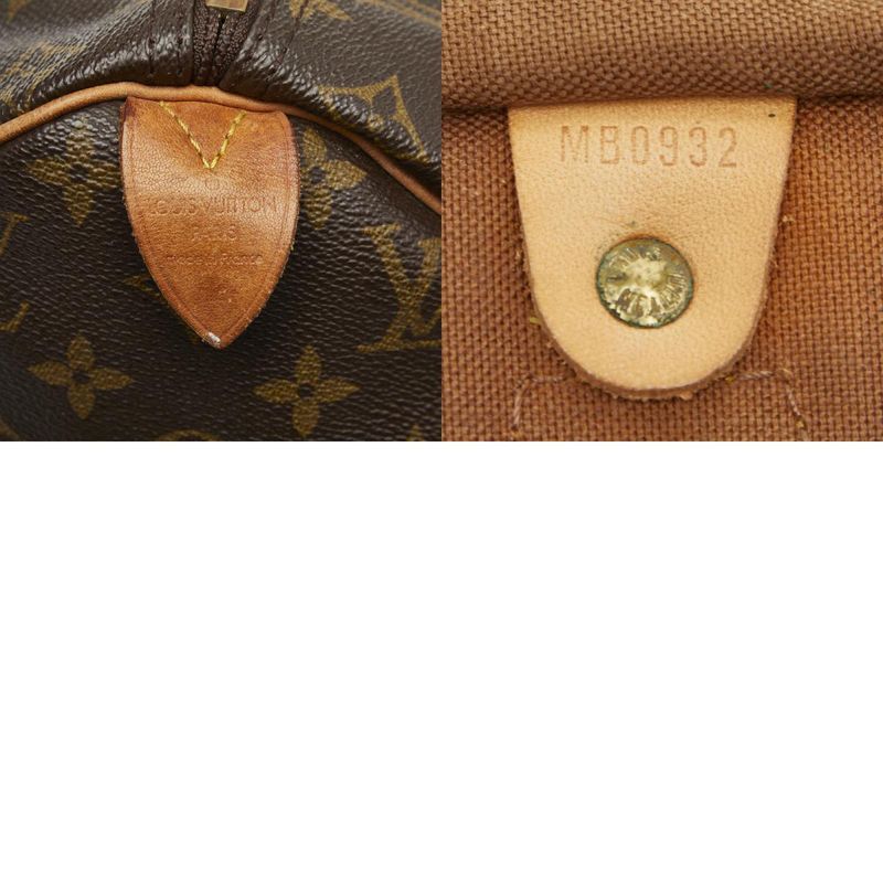 Louis Vuitton Monogram Speedy 40 Handbag Boston Bag Travel Bag M41522 Brown PVC