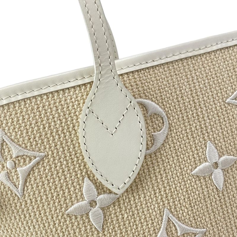 Louis Vuitton Tote Bag By The Pool Neverfull MM M22839 Beige Cotton
