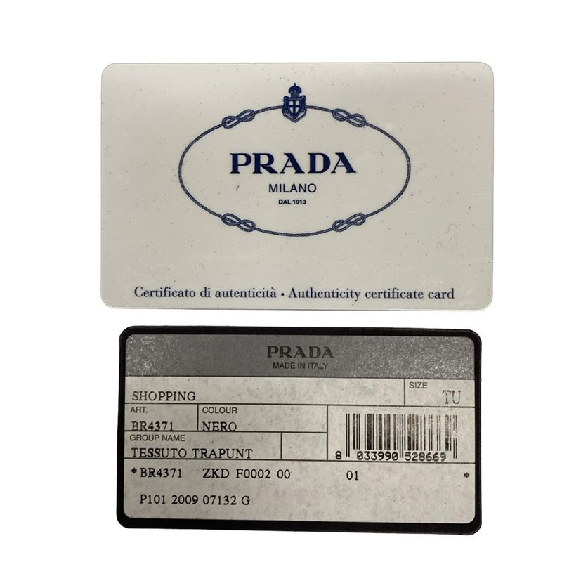 Prada Tote Bag - Br4371 Black Leather