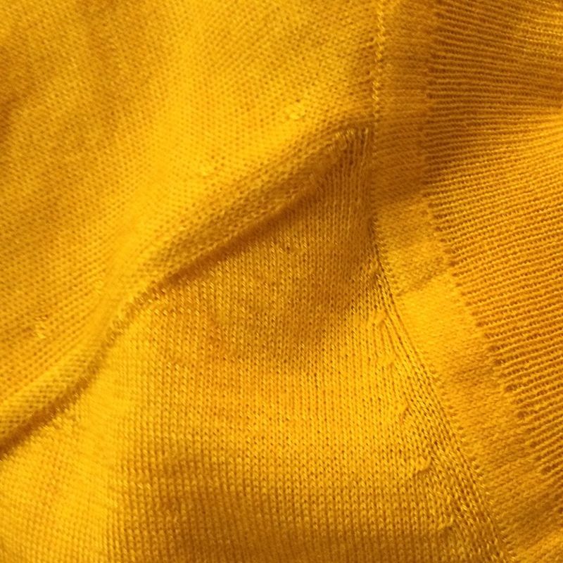 Hermes Long Sleeved Sweater Size 34 S Women's - Yellow V-neck