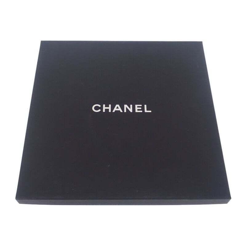 Chanel Coco Mark Scarf Silk Black