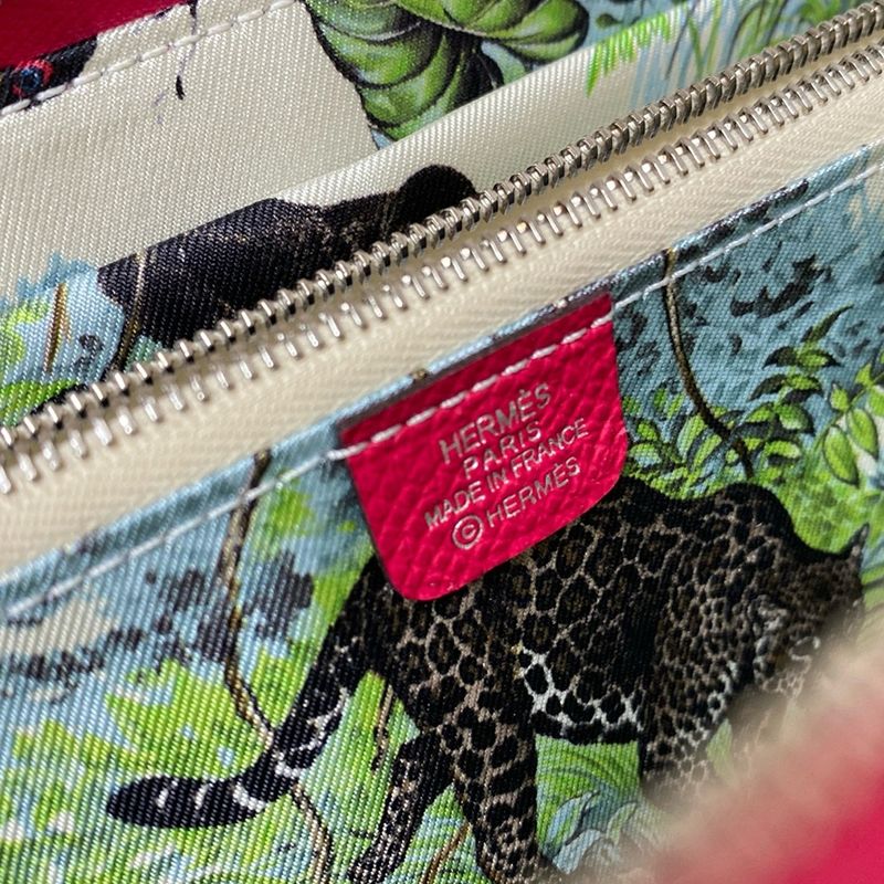 Hermes Azap Long Silk-in Pink Round Zipper Long Wallet