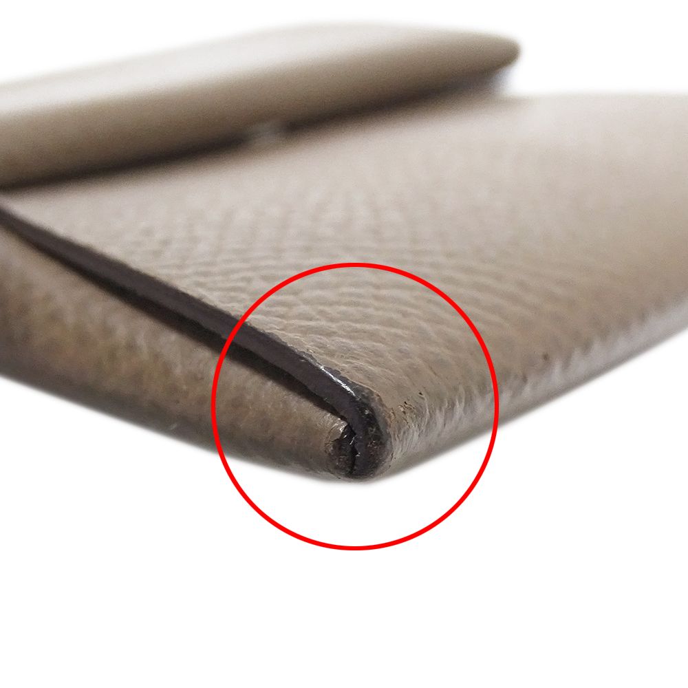 Hermes Wallet Bastia Women'S Men'S Brand Coin Case Vaux Epson Etain