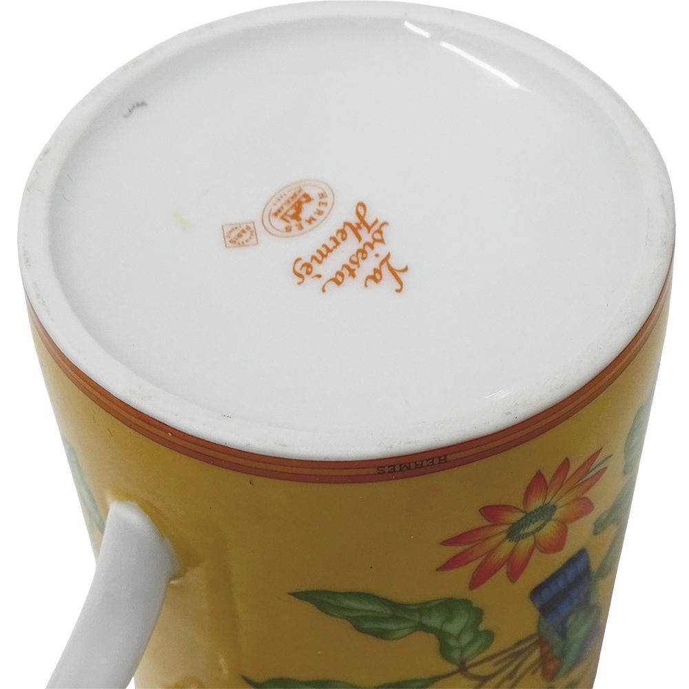 Hermes Mug Women'S Men'S Brand La Siesta Hermes Ceramic Yellow Cup Stylish Bird