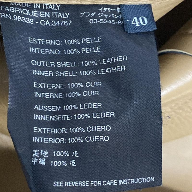 Prada Coat Size 40 M Women - Black Long Sleeves Leather Winter