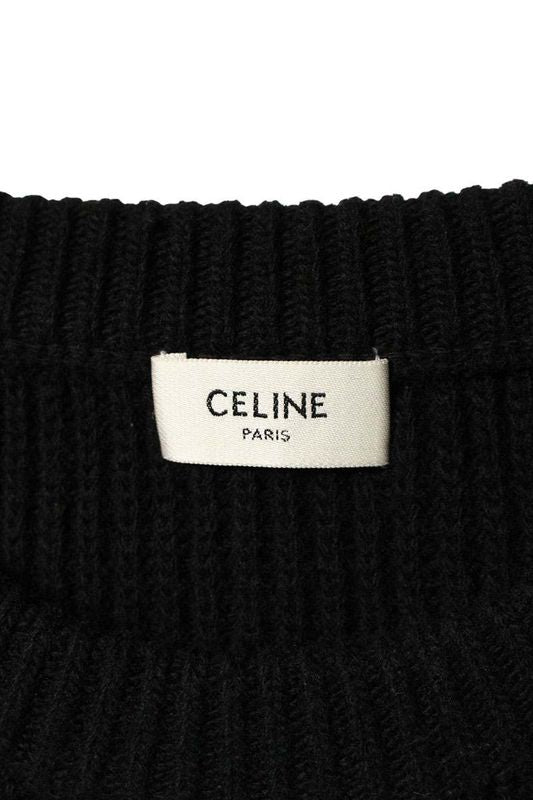 Celine 2a19r423p Logo Patch Oversized Knit Men's S