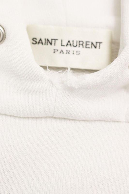 Saint Laurent Paris 464581 Yb1eo Logo Print Pullover Hoodie Men's L