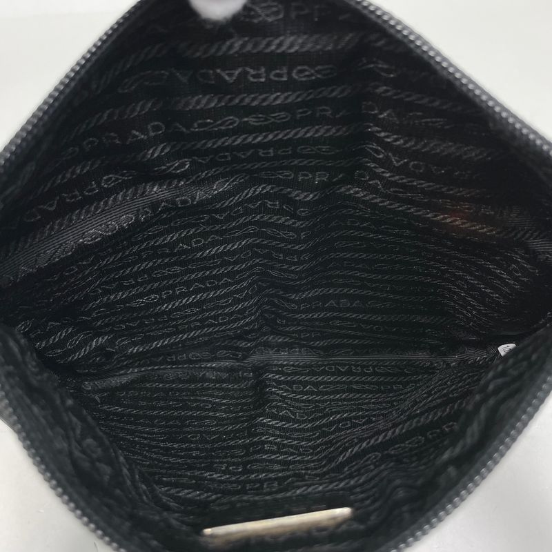 Prada Logo Plate Shoulder Bag Waist Bag Body Bag Nylon Nero (Black) Women