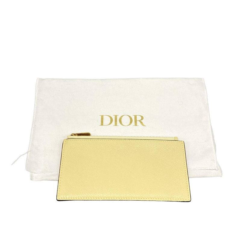 DIOR Christian Dior Wallet Saddle Wallet S5614cceh Light Yellow Chain Wallet