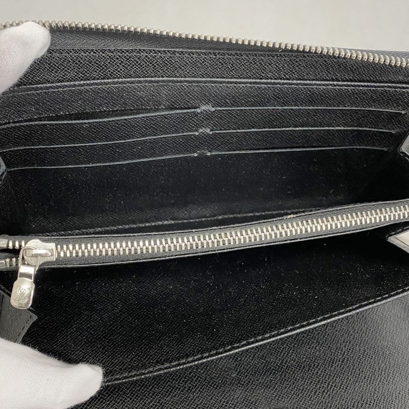 Louis Vuitton Long Wallet Damier Graphite Zippy Organizer N63077 Black Men's