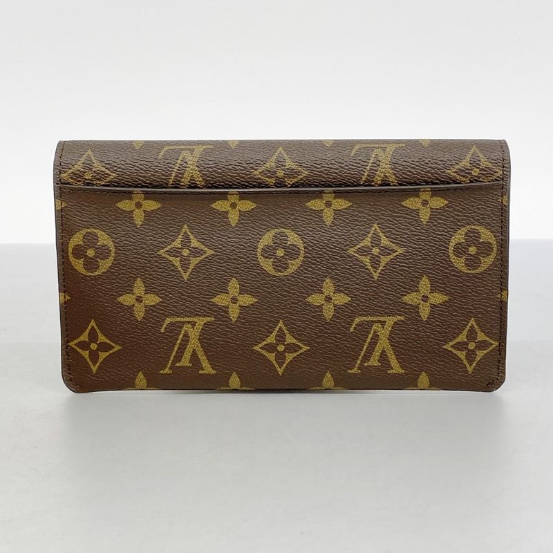 Louis Vuitton Long Wallet Monogram Portefeuille Jeanne M62203 Brown Rose