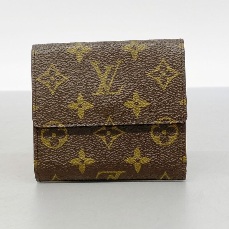 Louis Vuitton Trifold Wallet Monogram Porte Monebier Carte Cles Di M61652 Brown