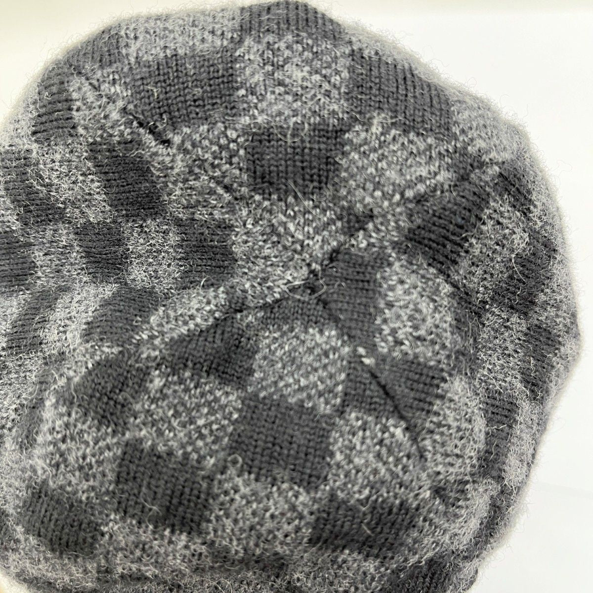 Louis Vuitton Knit Cap Hat Wool Women's Black
