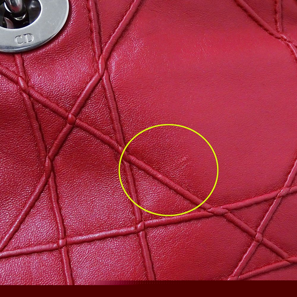 Dior Bag Women'S Brand Handbag Shoulder Bag 2way Leather Granville Wine Red