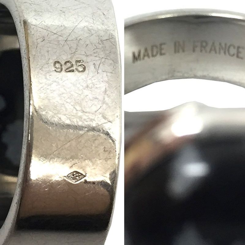 Louis Vuitton Chevalier Snow Flow Obsidian M64903 Silver Men's Ring Aq7341