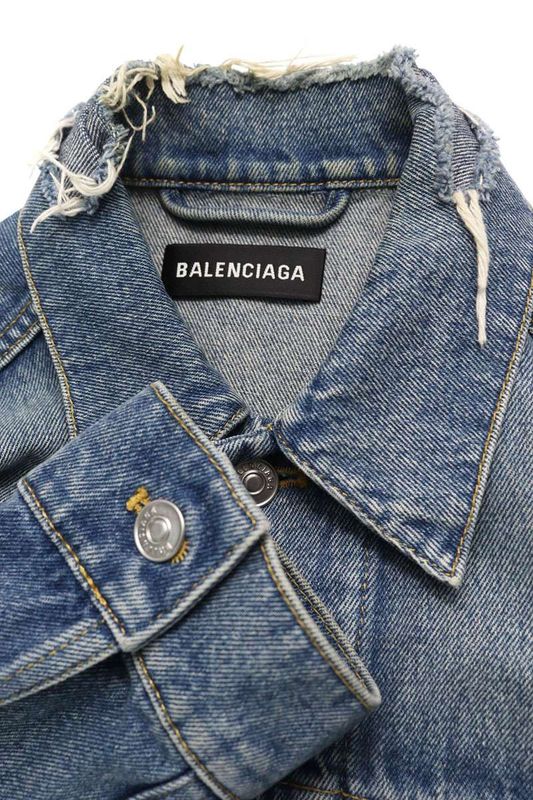 Balenciaga 534552 Tsb06 Campaign Logo Denim Jacket Men's 44