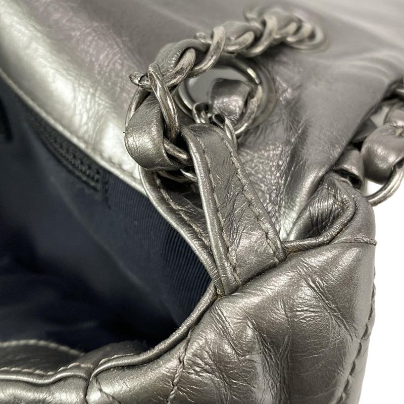 Chanel Shoulder Bag Single Flap Matelasse Chain Me A50599 Silver Chain Shoulder