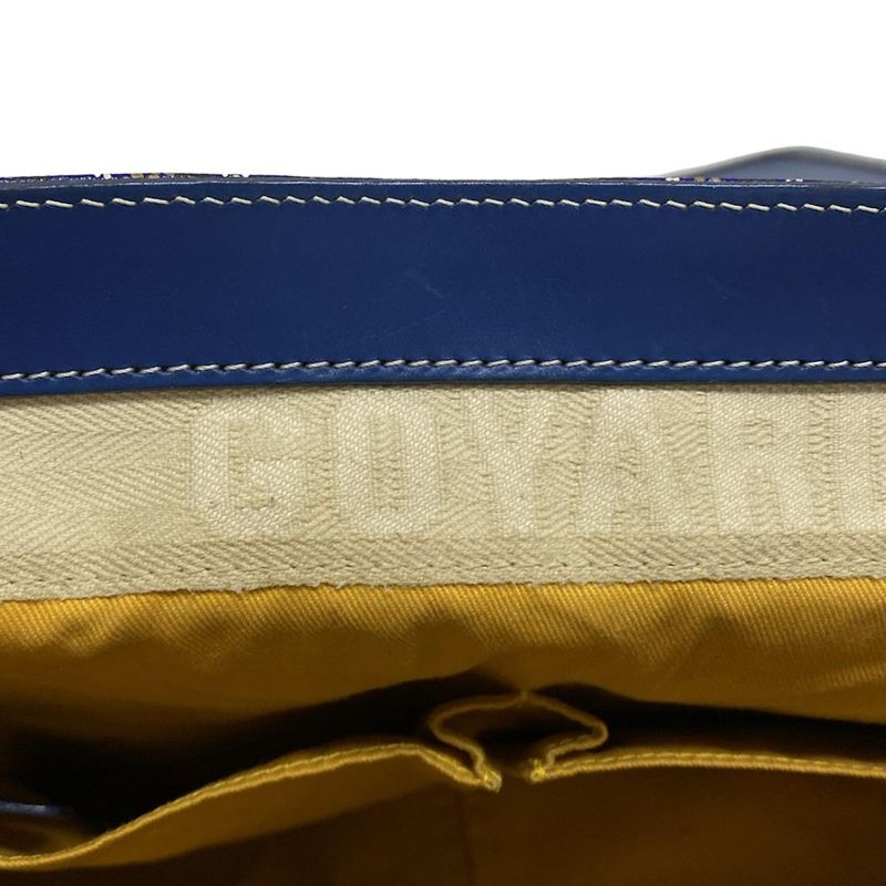 Goyard Shoulder Bag Grand Bleu MM Blue Diagonal Leather